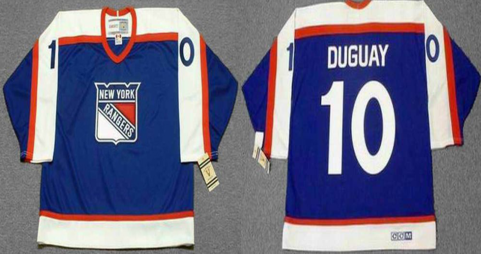 2019 Men New York Rangers #10 Duguay blue CCM NHL jerseys->new york rangers->NHL Jersey